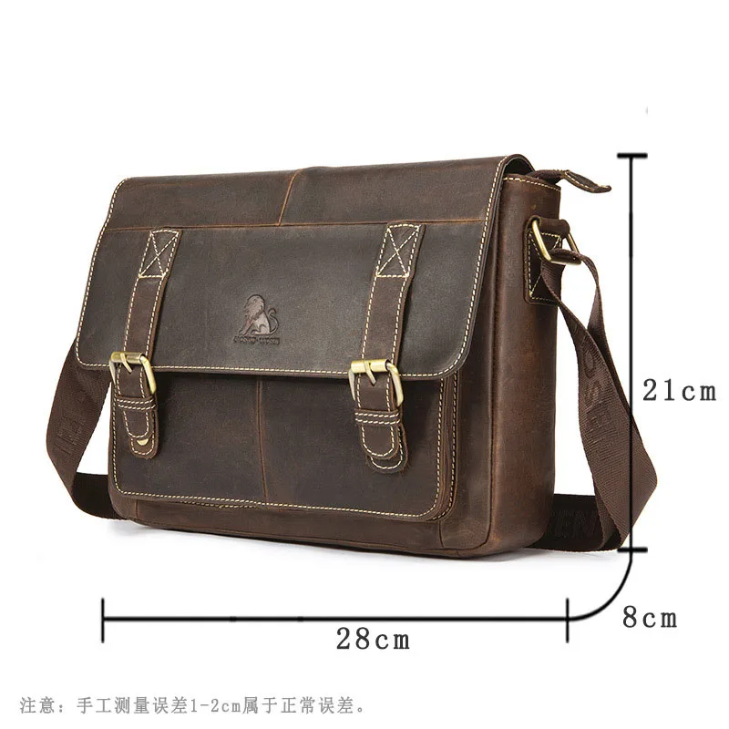 Новая сумка через плечо первый слой кожаная мужская Ретро стиль поперечная