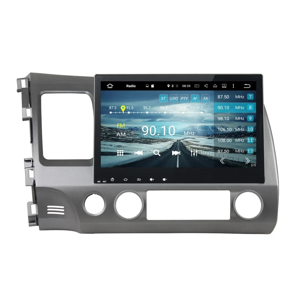 Автомобильный DVD-плеер Восьмиядерный экран 10 1 дюйма Android 9 0 GPS для Honda Civic 2006-2011 4 Гб