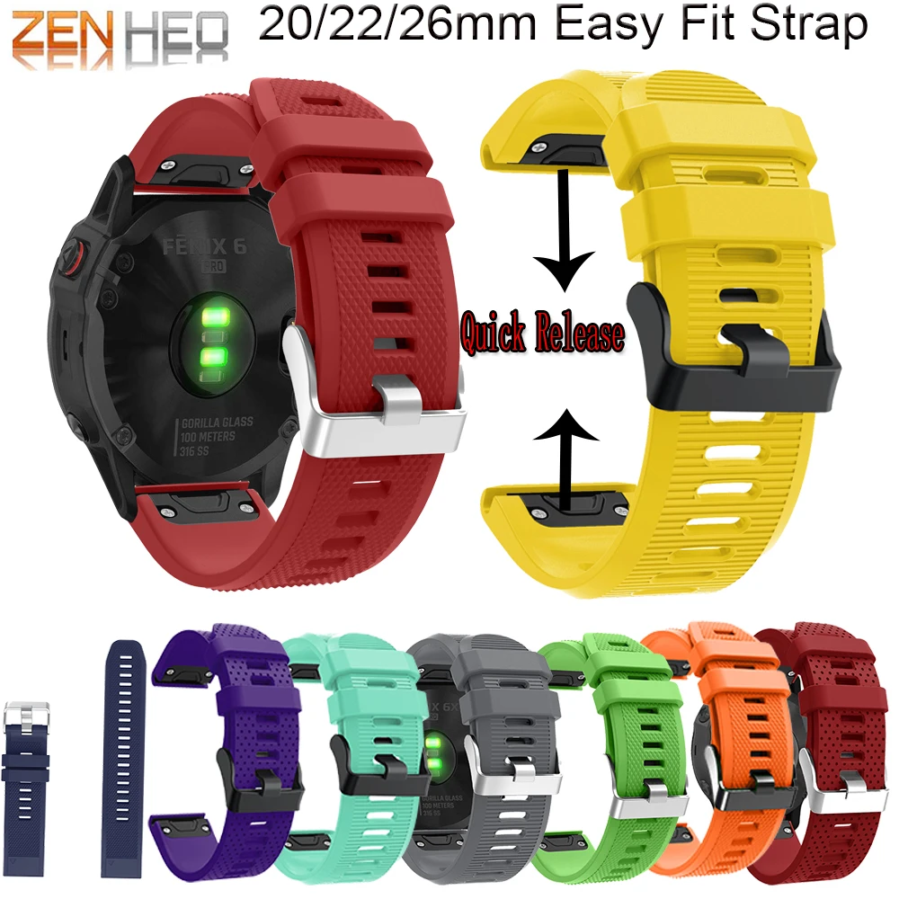 

26 22 20MM Watchband Strap for Garmin Fenix 5X 5 5S 3 3HR 6 6X 6S GPS Watch Quick Release strip Forerunner 945/935 Wrist Bands