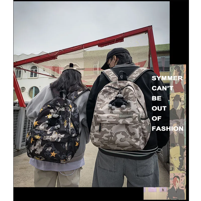 

Backpack Female Japanese Harajuku Large-capacity Junior High School College Student Schoolbag Cool Casual Sports Backpack Male