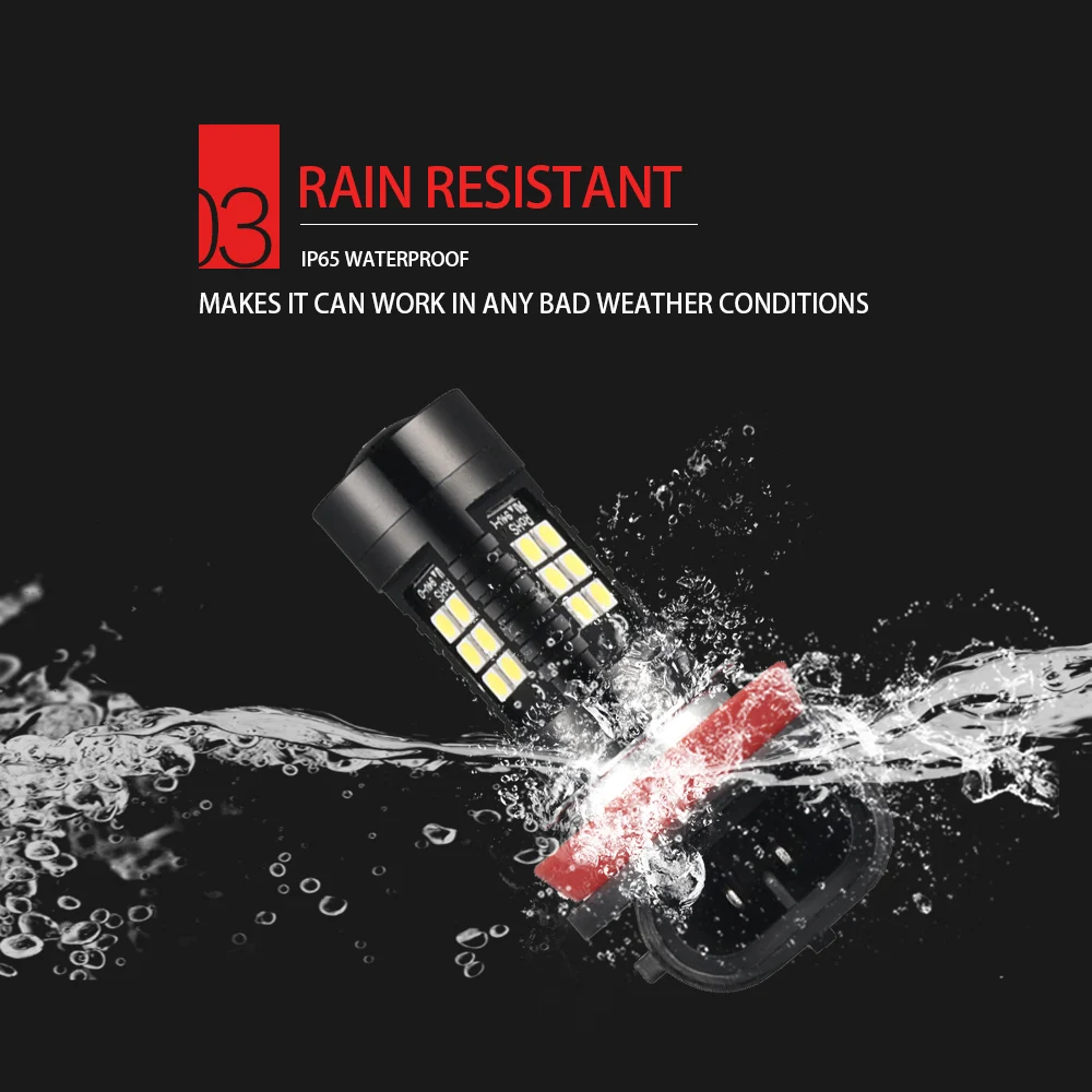 Светодиодная лампа AILEO H8 H11 светодиодная H9 HB3 9006 9005 SMD светильник s 1200лм 6000 К 12 В