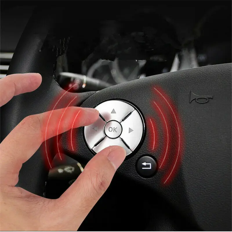 Silver Inner Steering Wheel Button Cover Trim For Mercedes-Benz C E S W204 W212 | Автомобили и мотоциклы