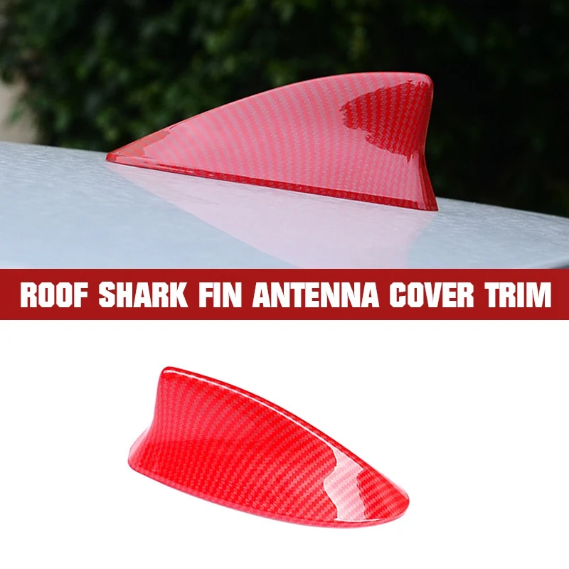 2020 красное углеродное волокно крыша автомобиля Акулий плавник антенна крышка