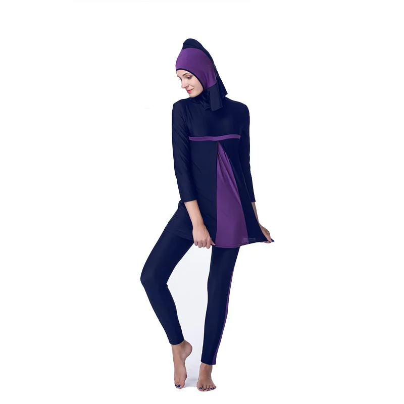 

2020 Women Plus Size Muslim Swimwear Hijab Muslimah Islamic Swimsuit Swim Surf Wear Sport Burkinis Malaysia XS-4XL