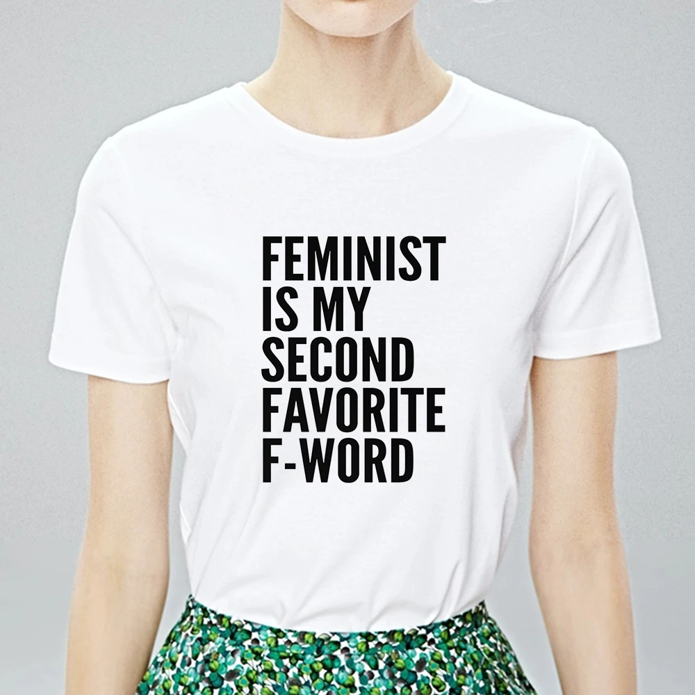 

Casual Color Summer Feminism Gorgeous Print Tshirt Simple Vintage Fashion T shirt Plus Size Vogue Harajuku Fighting T-shirt