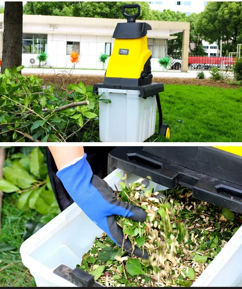 2500 Вт высокомощный садовый Электрический измельчитель дерева листьев |