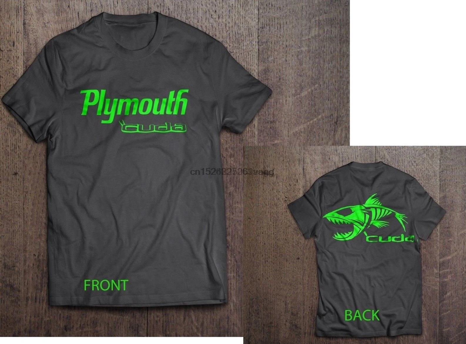 Футболка Mopar Plymouth Cuda Muscle Car Smoke Gray Beefy| |