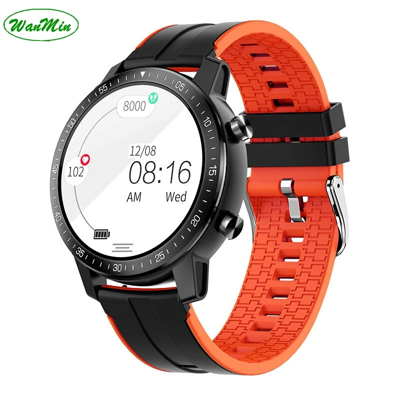 

2021 full touch smart watch men's sports clock IP68 waterproof heart rate monitor smart watch for IOS Android Phones