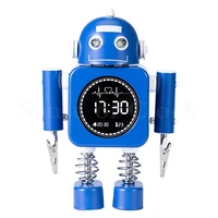 2021 new smart robot alarm clock student desktop clock children boys and girls bedroom bedside clock