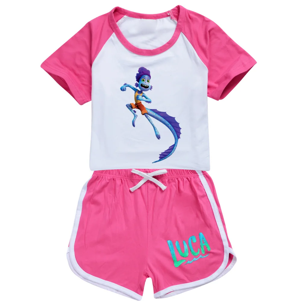 

Toddler Luca Girls Boys 2021 Summer Clothing Set Kids Sports T shirt+Pants 2-piece set Baby Clothing Sportswear outfits Pyjamas