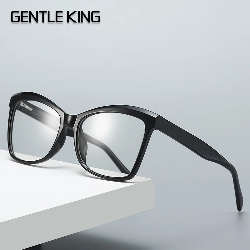 

GENTLE KING Blue Light Blocking Oversized Round Glasses Computer Women Anti Blue Gaming Big Size Men Eyeglasses Frame