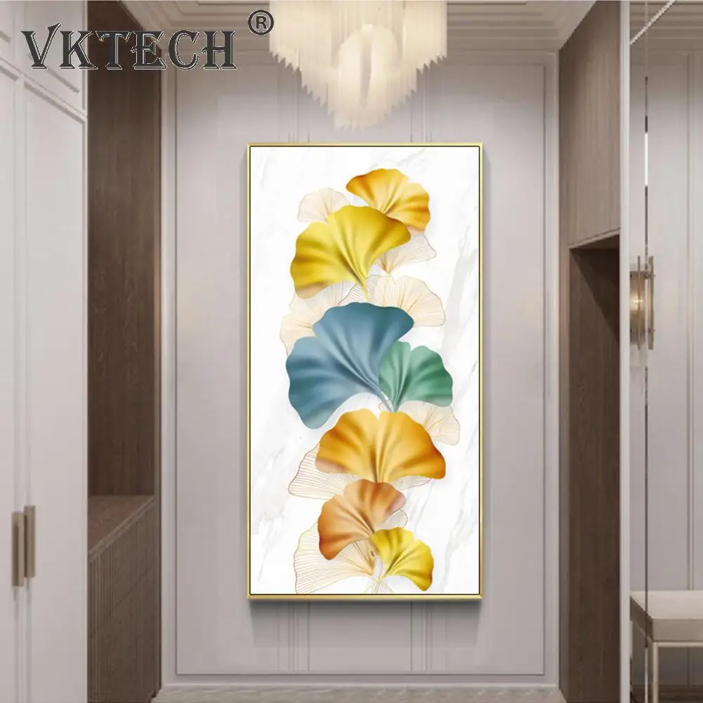 

Embroidery Cloth Color Threads Tools Kit Ginkgo Leaf Ecological Cotton 11CT Stamped DIY Cross Stitch Art Kits Embroidery