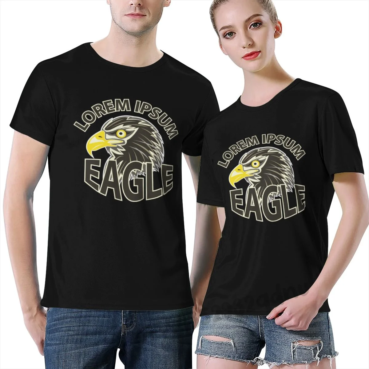 

American Eagle Head Vector Image T Shirt Short Sleeve Family Designing Natural Euro Size S-6xl Humor Crazy Shirt