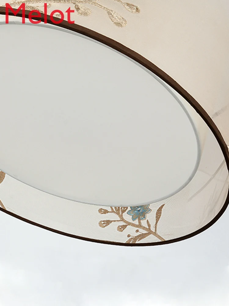 

Simple Lamps Modern New Chinese Style Ceiling Lamp Warm Lights off Embroidery Bedroom Light Chinese Style Study Lighting