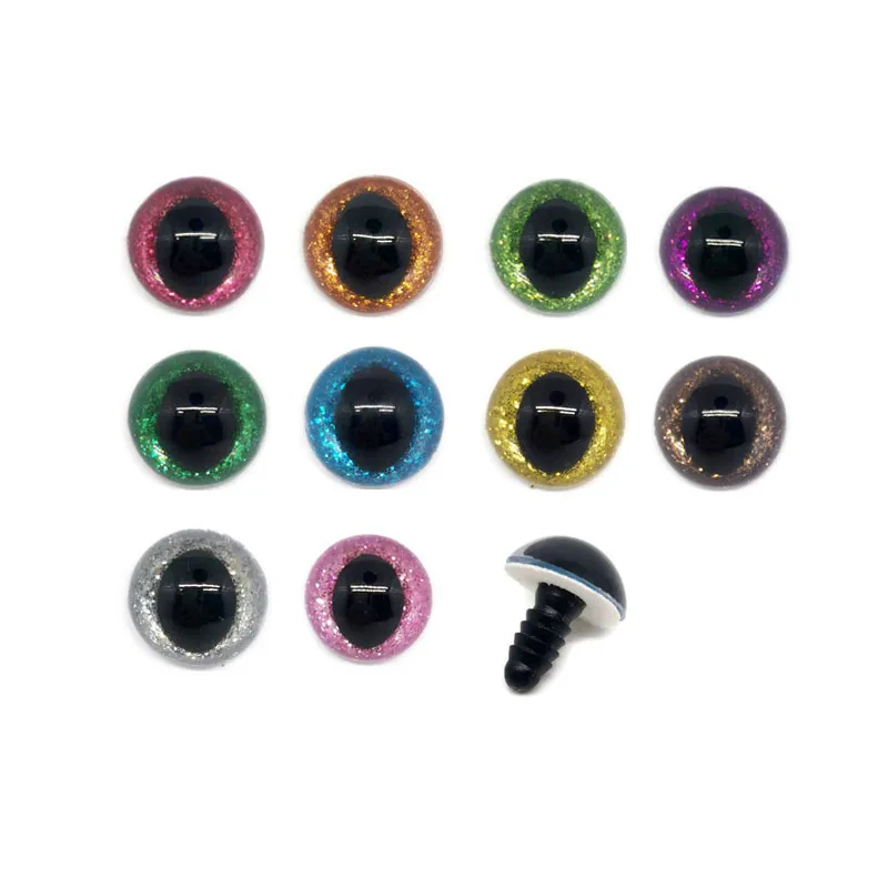 Блестящие кошачьи глаза для кукол амигуруми 10 мм/12 мм/15 мм/18 мм безопасные