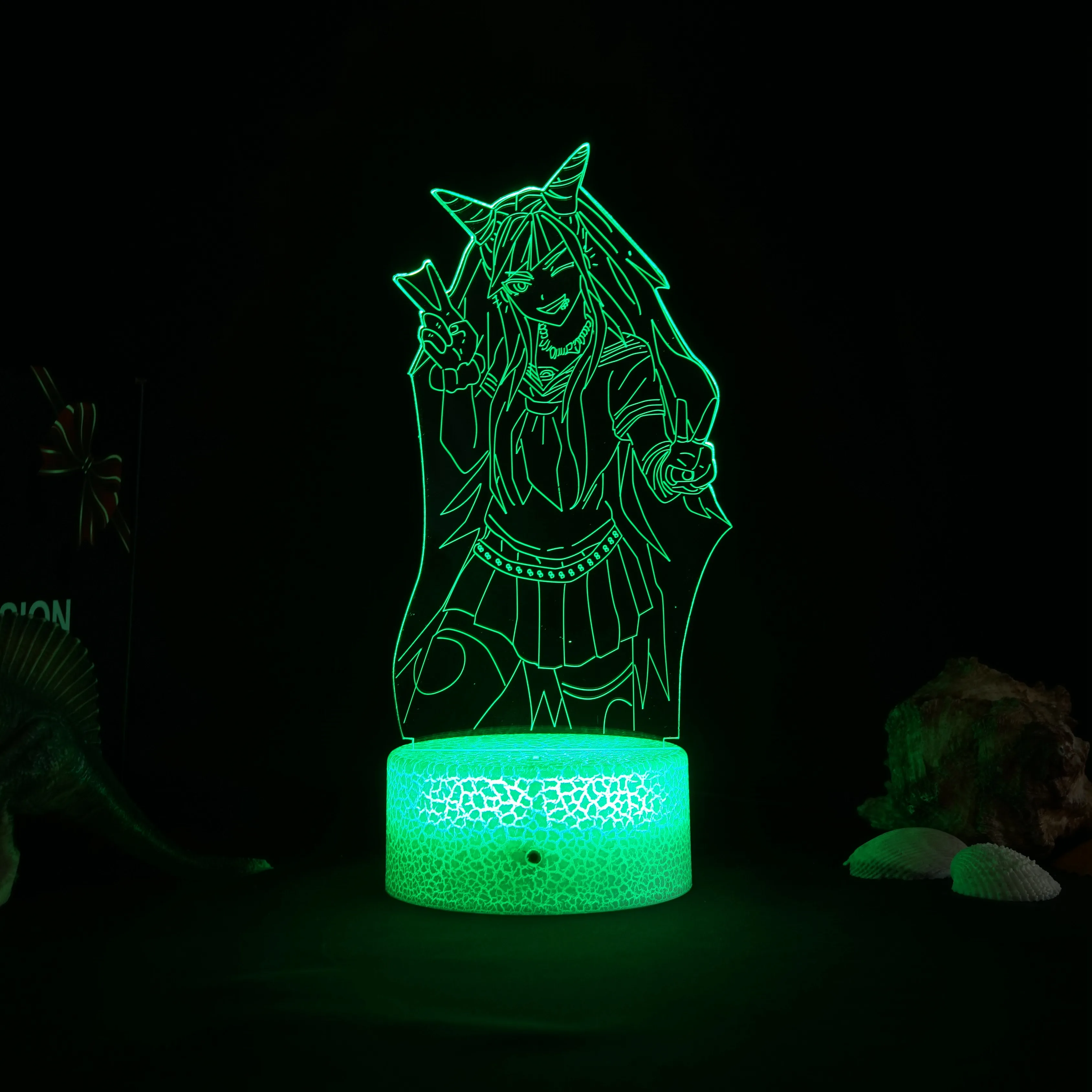 

Anime Danganronpa Led Figures Ibuki Mioda Night Lights Cool Gift For Friend RGB Game Lava Lamps Bedroom Bedside Table Desk Decor