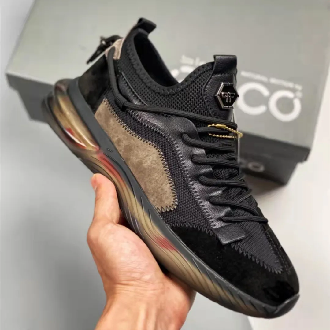 

Мужские кроссовки для бега, дышащая прогулочная обувь на воздушной подушке, сетчатая уличная спортивная модная повседневная обувь, осень