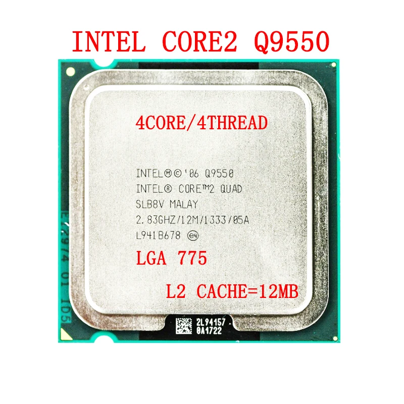

Intel Core 2 Quad Q9550 Processor SLAWQ SLB8V 2.83GHz 12MB Socket 775 CPU Test 100% Working