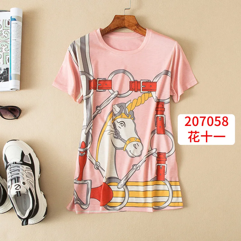 Новая футболка с принтом граффити круглым воротником и коротким