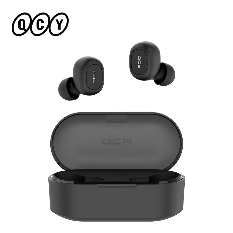 Fones de Ouvido Esportes sem Fio com Microfone Power Bluetooth V5.0 3d Estéreo Duplo Qcy T1c Tws