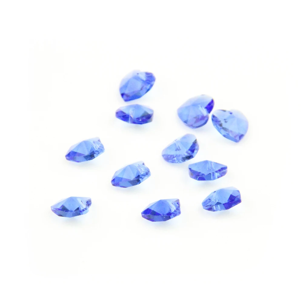 50 шт./лот кристаллическая подвеска в форме сердца 14 мм детали из Сапфирового