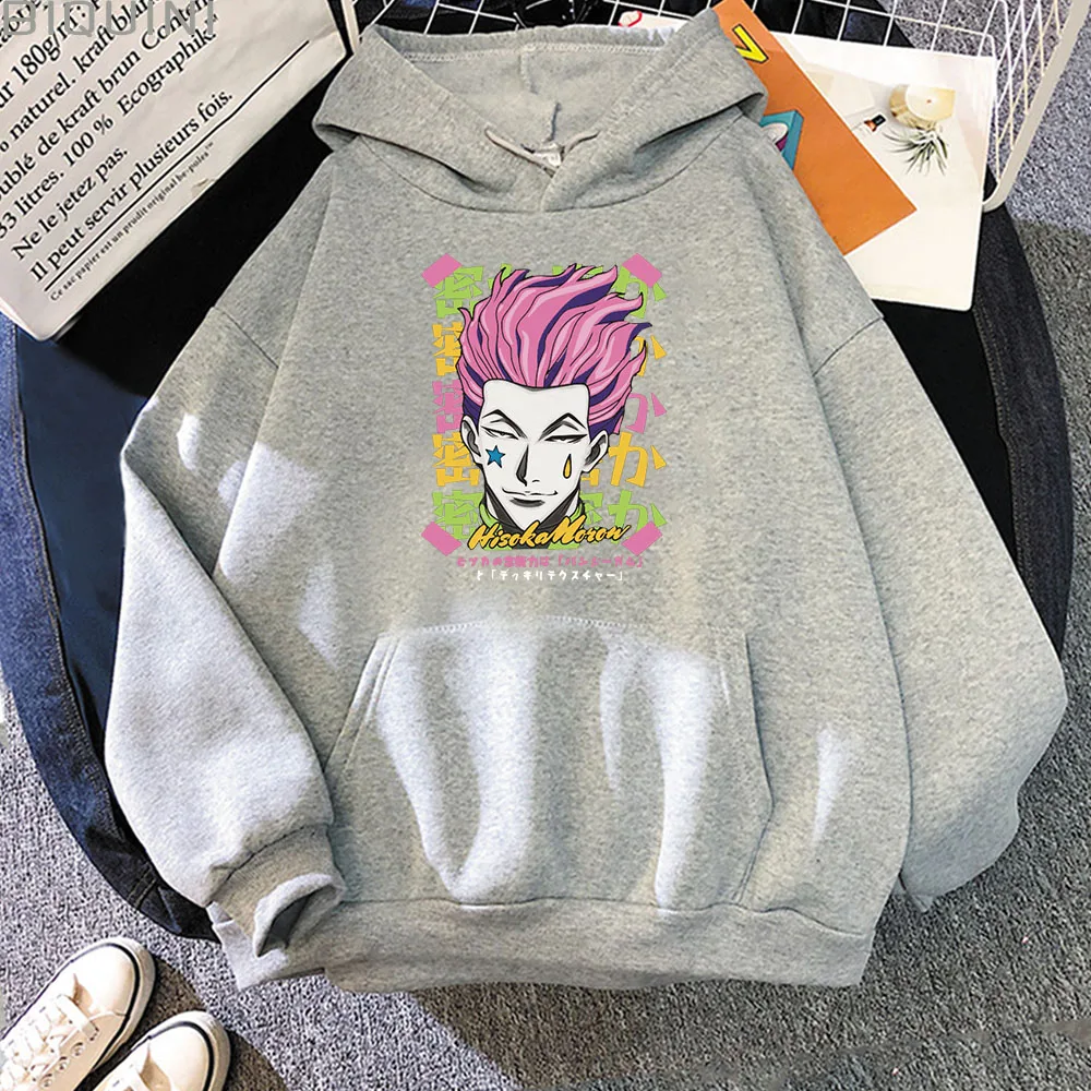 Толстовка Hisoka женская с принтом аниме HUNTER X Hunter Повседневная Уличная одежда в