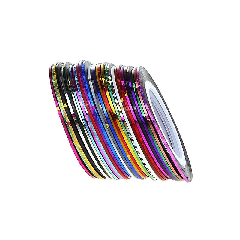 Лента для ногтей Monja 30 рулонов в упаковке 1 мм разные цвета | Красота и здоровье