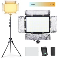 camera photo led video light 3200k 5500k dimmable photography lamp panel optional np770 battery kit for youtube portrait makeup