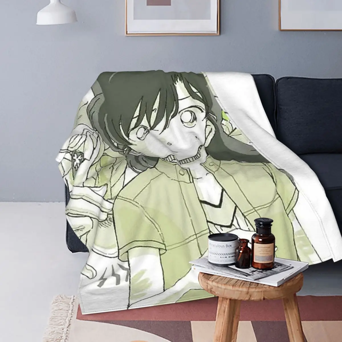 

Флисовое одеяло Detective Conan, портативное мягкое покрывало в японском стиле аниме манга, для дивана, для улицы, весна/осень