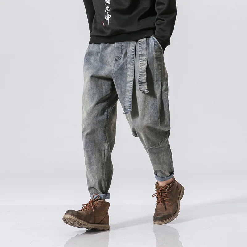 

2021Ready Stock Spring New Casual Pants Men Retro Cotton Joggers Men Casual Plus Size Streetwear Trousers Men