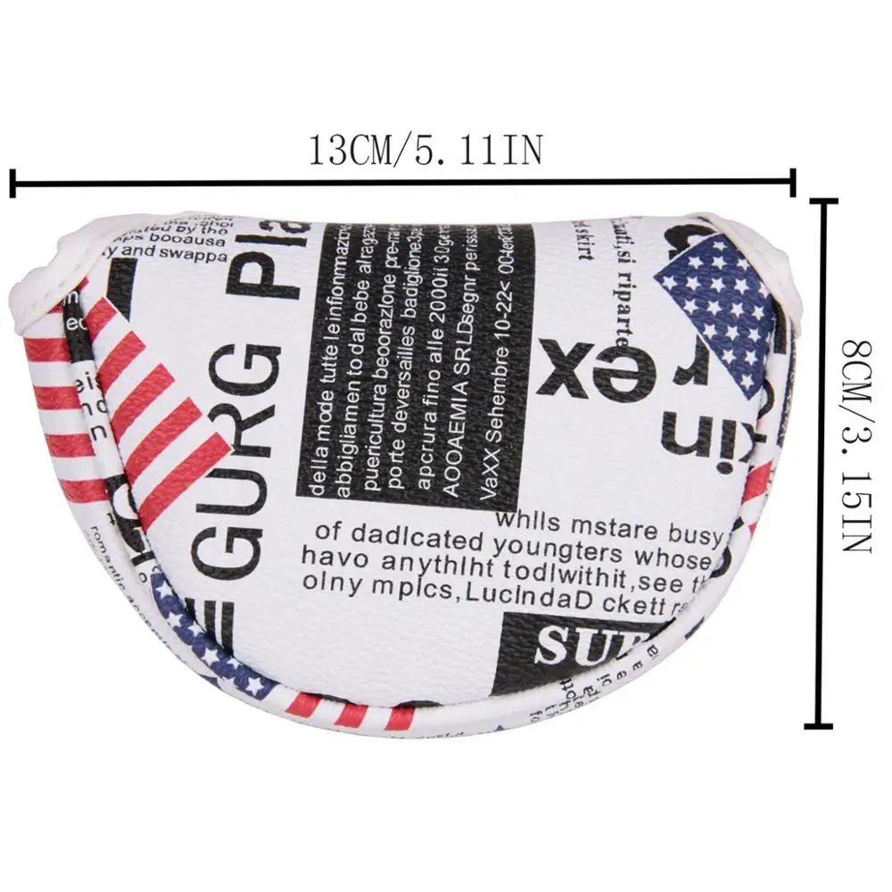 1 шт. крышка клюшки для гольфа с флагом США и газетный Рисунок маленькая клюшка