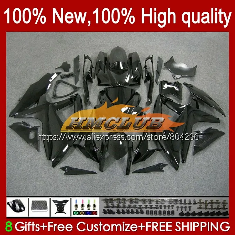 

Корпус для SUZUKI GSXR 600 750 CC K8 GSXR600 30No.4 600CC GSXR750 GSX-R600 08 09 10 GSXR-750 2008 глянцевый черный 2009 2010 обтекатель