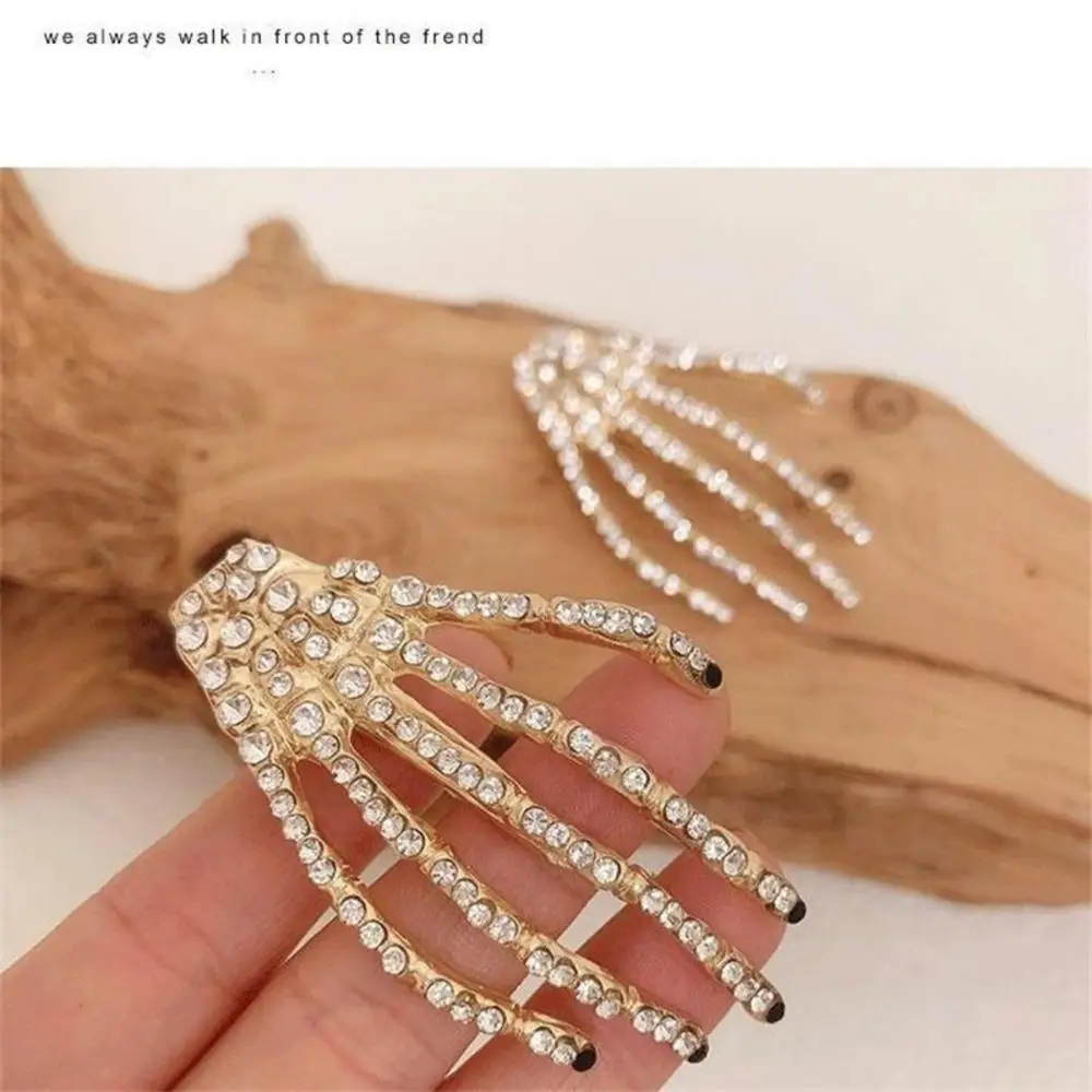 Блестящие стразы для волос 1 шт. заколки с кристаллами и черепами аксессуары в