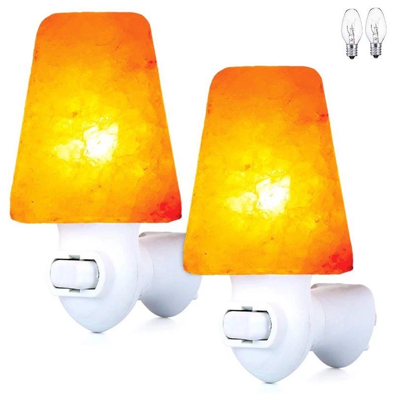 Гималайская соляная лампа Ночной светильник 2 дополнительных лампы розовая