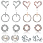 Серьги-кольца женские геометрической формы, серебро 925 пробы