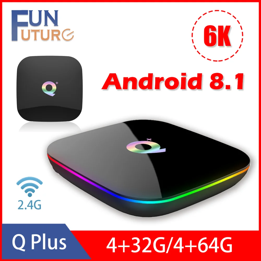 Приставка Смарт ТВ T95 Q Plus Android 8 1 4 + 32/64 ГБ 1080p 4K|amlogic s912|media playertv box 3gb |
