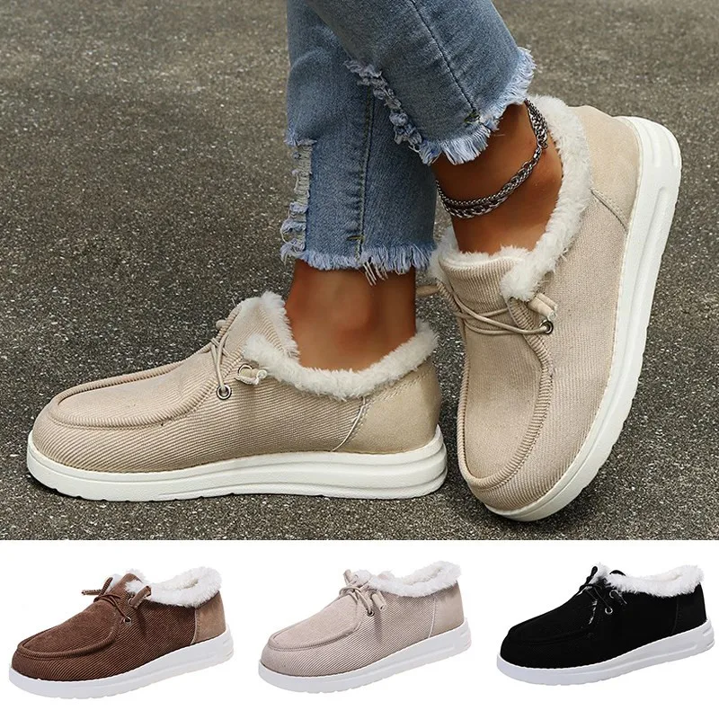 

обувь женская зима зимняя обувь женская туфли женские Новинка, Женская модная зимняя повседневная обувь, теплая пушистая хлопковая обувь, б...