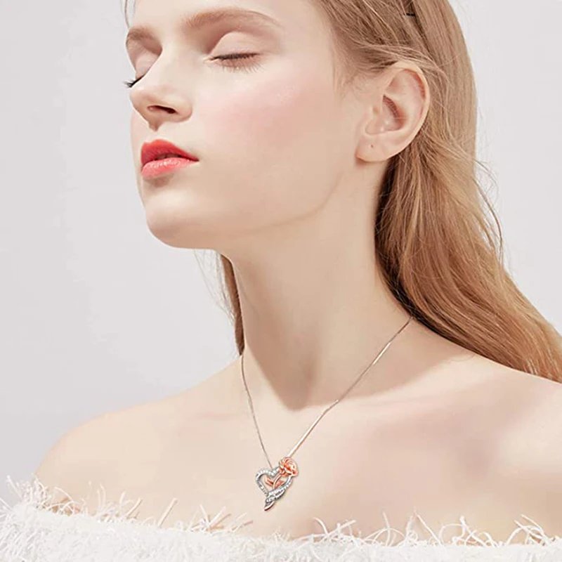 Модное женское ожерелье с подвеской в виде розового цветка кристаллами форме