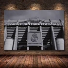 Плакат MCF, стадион Сантьяго Бернабеу, футбол, холст, Настенная картина, подарок для фанатов LFP, баров, кафе, отелей, домашний декор гостиной