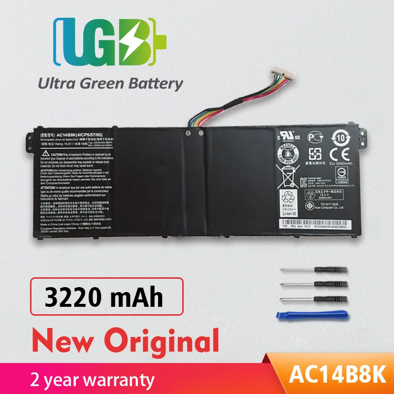 

UGB новая Оригинальная Аккумуляторная батарея AC14B8K для Acer Aspire CB3-111 CB5-311 ES1-511