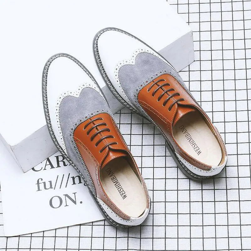 Мужская обувь формальная Bullock большие размеры 38-48 мужские кожаные модельные