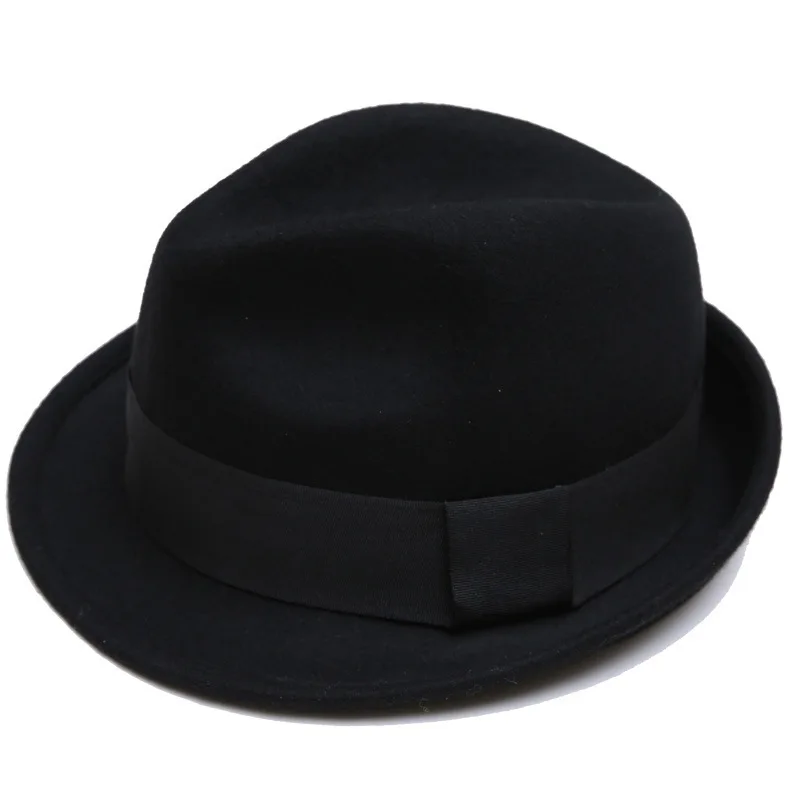

Retro Hard Felt Women Men Fold Wide Brim Billycock Sag Top Bowler Derby Jazz Fedora Panama Casual Hats