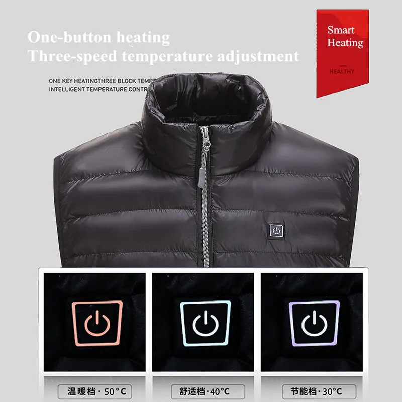 Куртка с электрическим подогревом для мужчин и женщин зимняя теплая пуховая