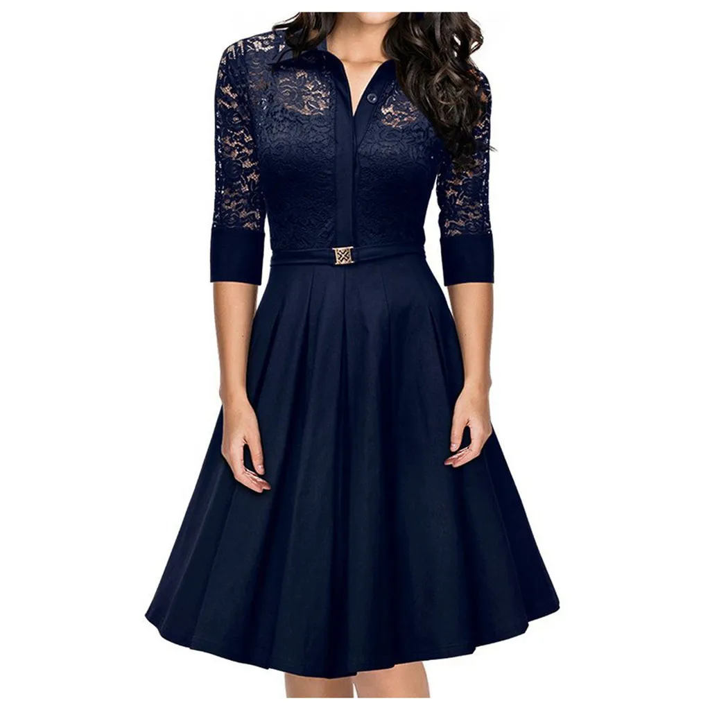 Женское платье размера плюс женское повседневное кружевное элеганвечерние