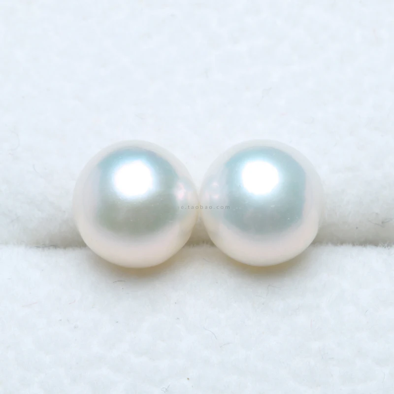 Круглые бусины из натурального жемчуга AAA белого цвета яркие для