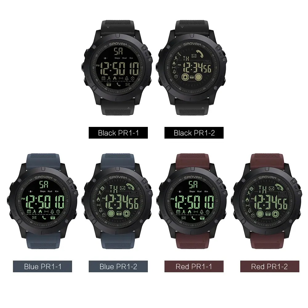 Outdoor Digital Smart Sport Watch for Men with Pedometer Wrist iOS and Android 50M Waterproof | Спорт и развлечения