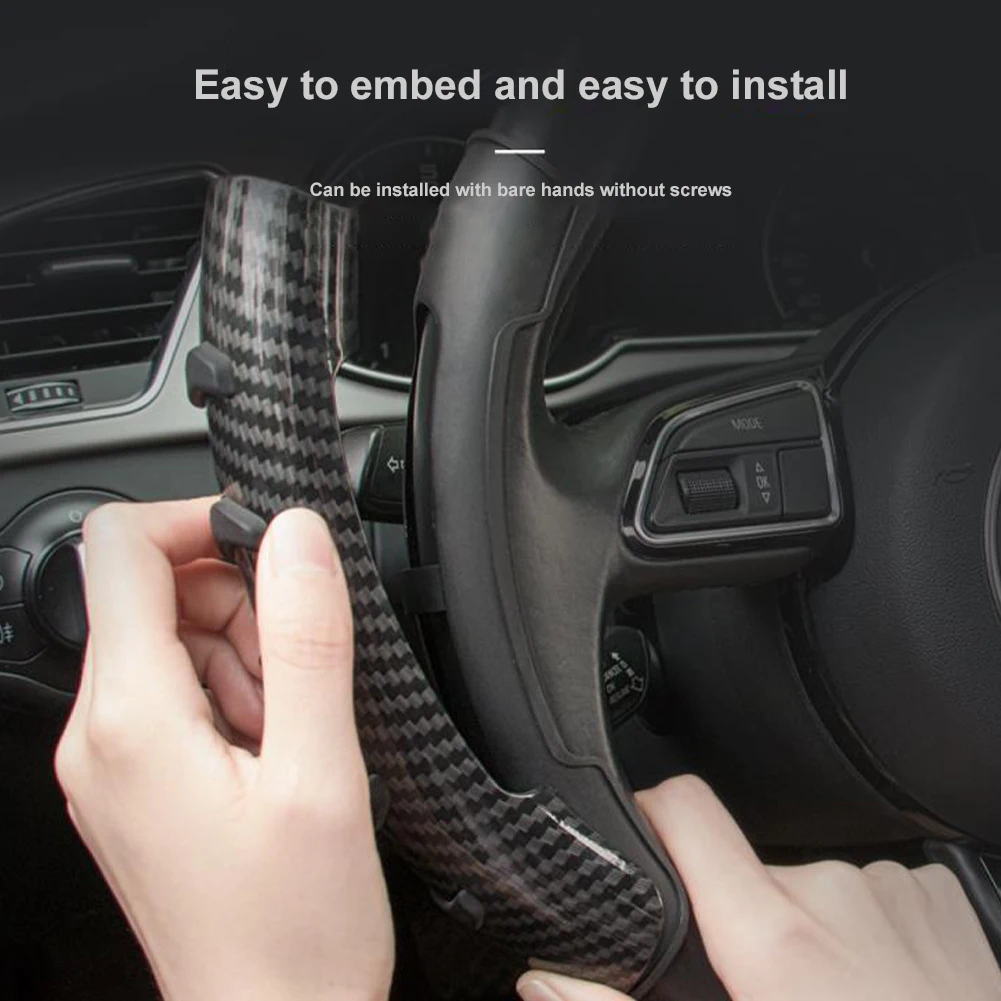 

new 3colors Universal Car Steering Wheel Cover Carbon Fiber Non-slip Steering Wheel Cover Modification Supplies Auto Accessories