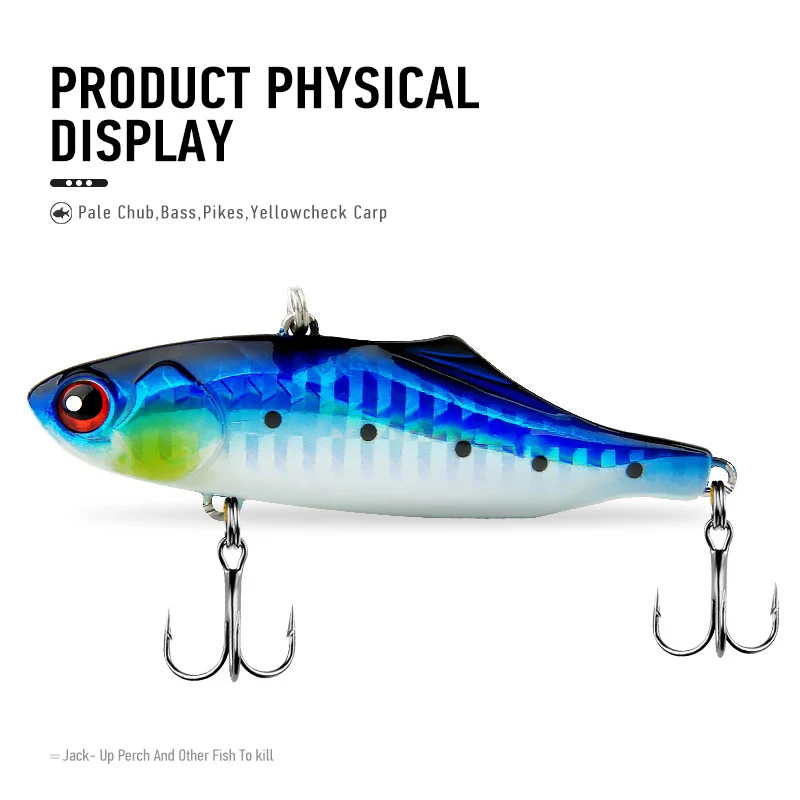 ARDEA VIB Fishing Lure 1Pcs Artificial Freshwater Bionic Hard Lures swivel jigging crankbait Bass ice Winter Tackle | Спорт и