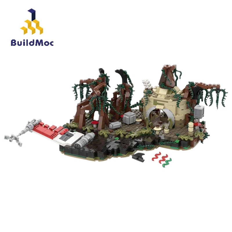 

Buildmoc Architecture MOC Star Plan The Empire Strikes Back Cursed Land Dagobah Playset Building Blocks Architecture Toy For Kid