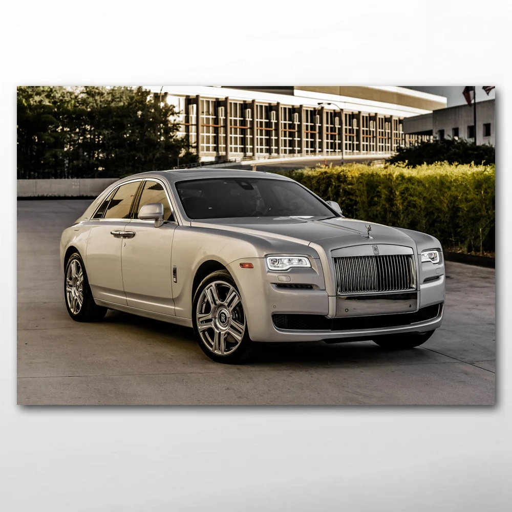 Постеры и принты рулонов Royce призраки роскошные автомобильные обои холст